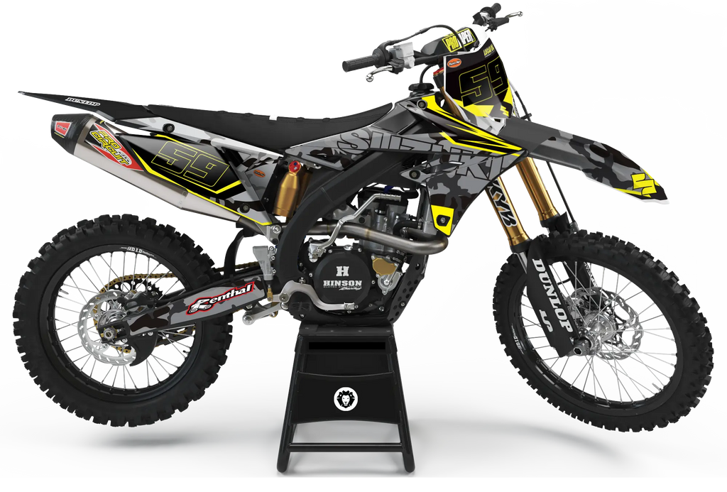 Suzuki RM-Z Black Army Graphic Kit (2005–2025, kaikki mallit saatavilla) MXkits.fi