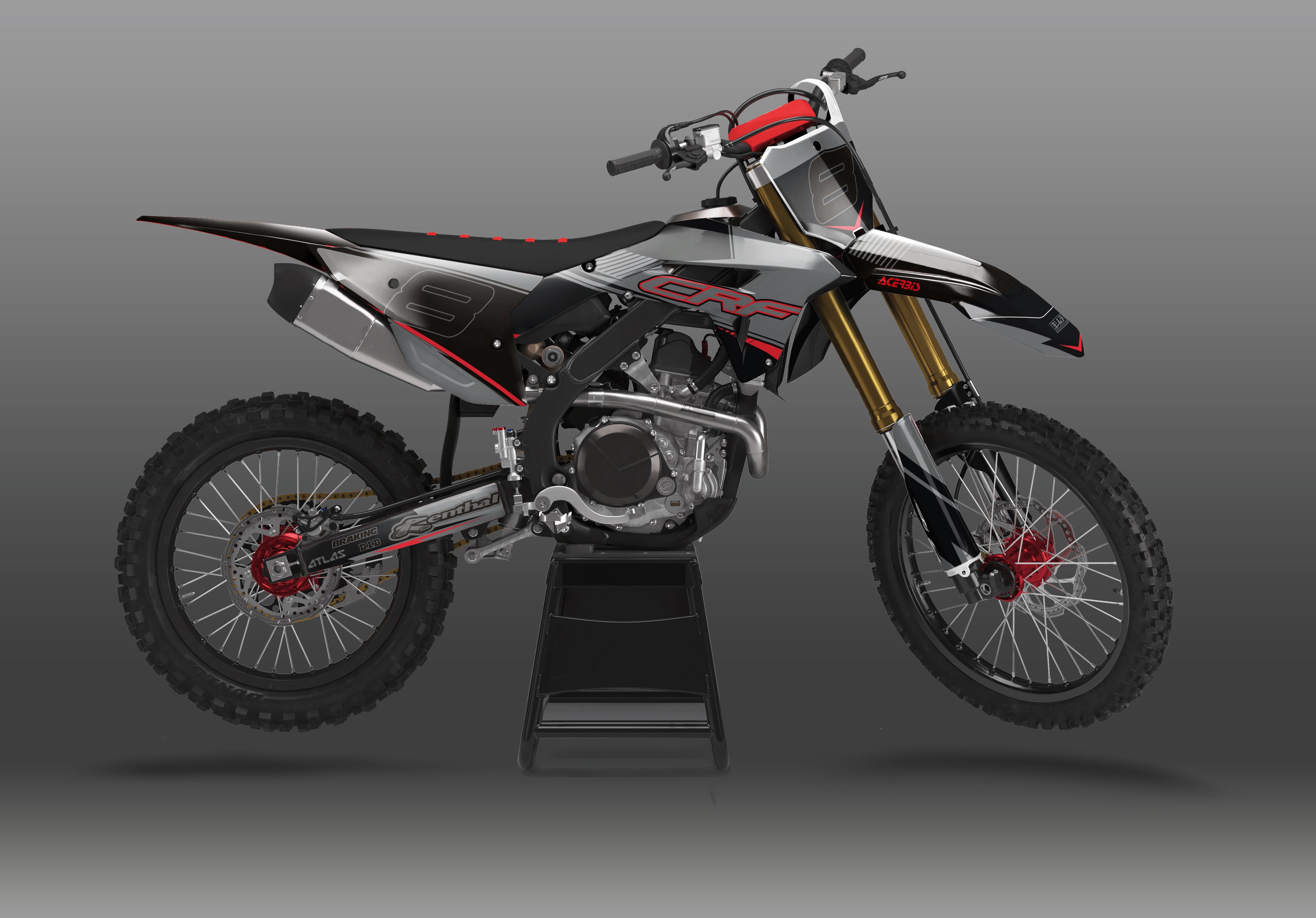 Honda CRF Musta Design Tarrasarja