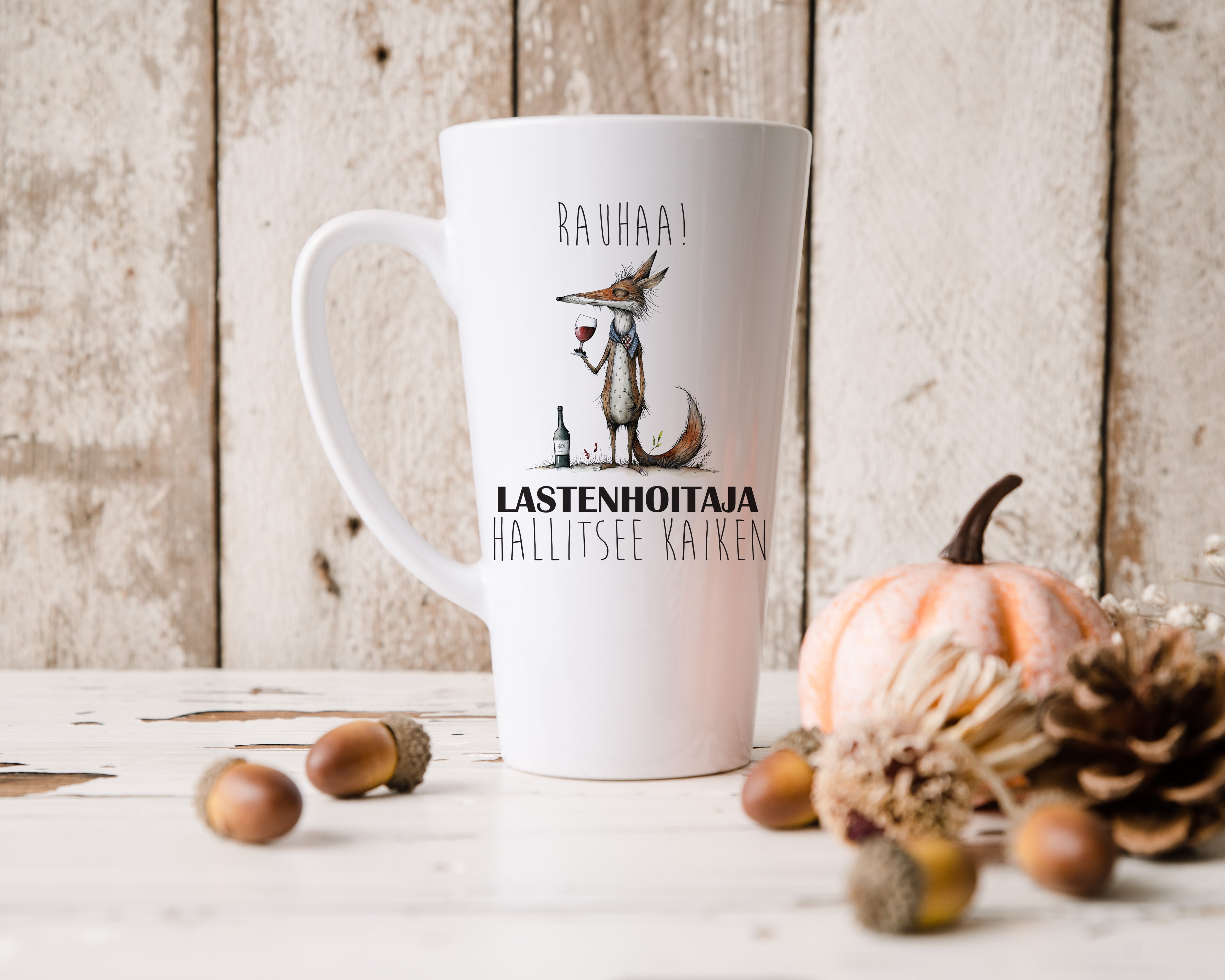 Rauhaa! Lastenhoitaja hallitsee kaiken – hauska latte-muki lahjaksi