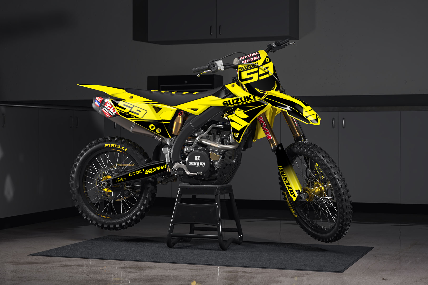 Suzuki RM-Z Y&B Graphic Kit (2005–2025, kaikki mallit saatavilla)
