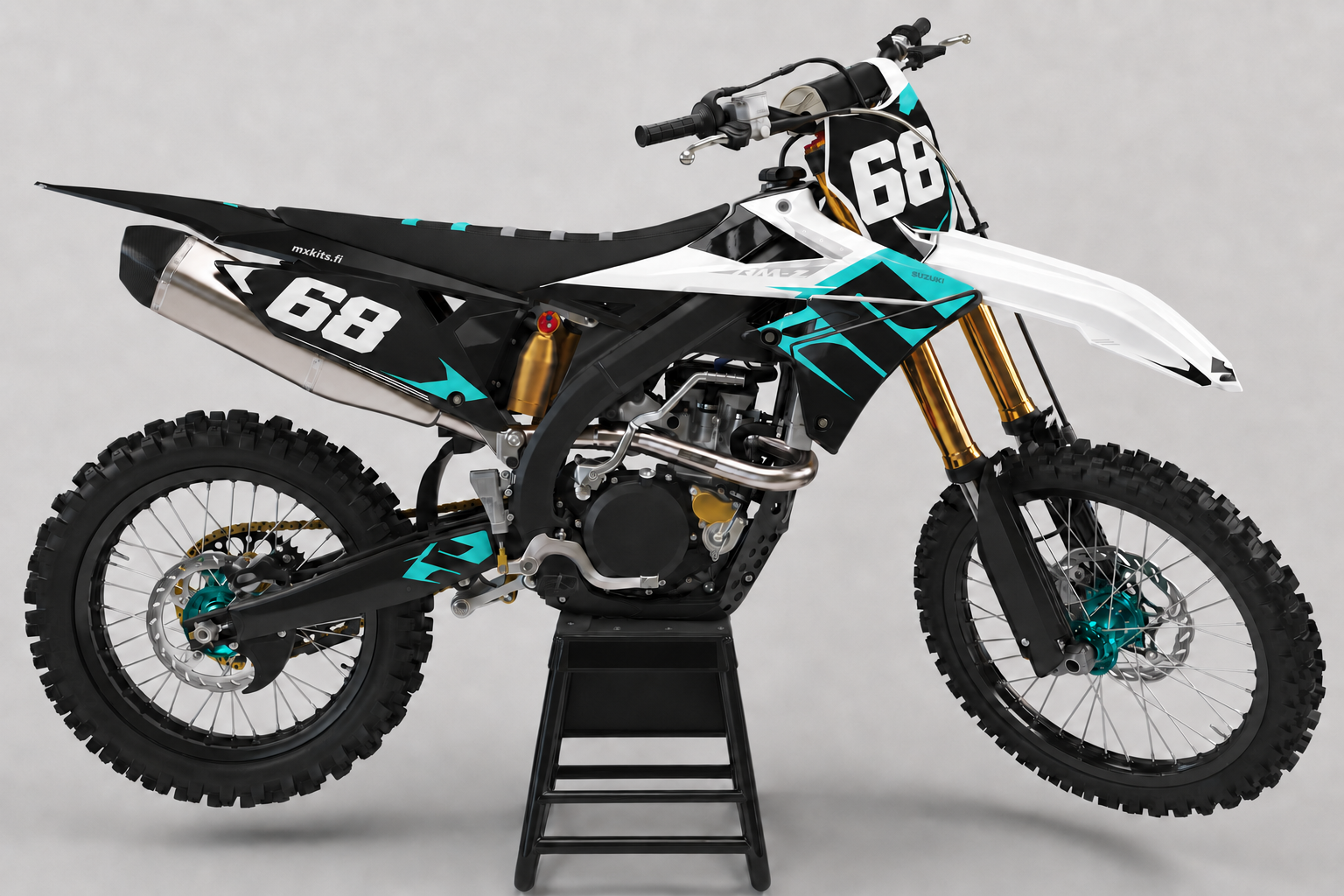 Suzuki Valkopaino personoitava RM-Z motocross-tarrasarja numerolla 68